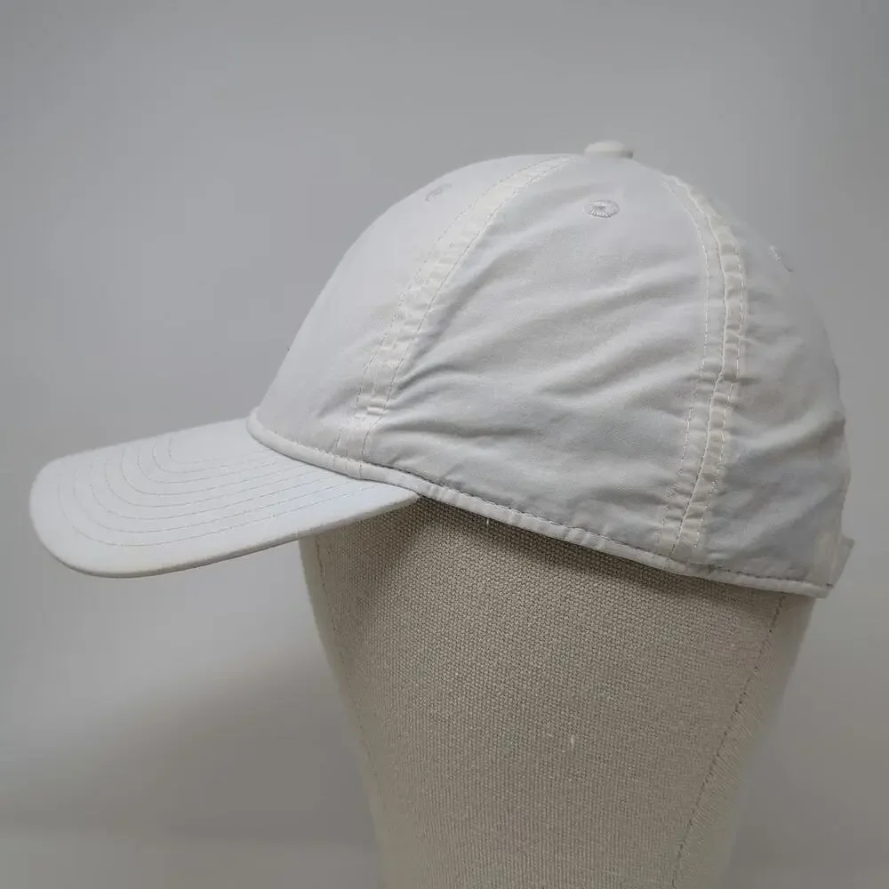 Adidas Baseball Cap White One Size Nylon Trefoil Logo Adjustable Hat Slideback